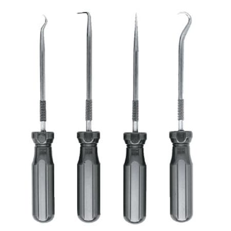 Ullman Devices Ullman 758-PSP-4 4 Piece Hook & Pick Setw- Screwdriver Type Hand 758-PSP-4